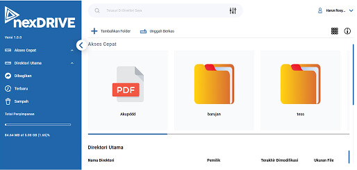 Screenshot project NexDrive